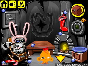 Игра Счастливая Обезьянка 798: Надоедливый Кролик Празднует Рождество (Monkey GO Happy Stage 798: Pesky the Rabbit Celebrates Christmas) — играть онлайн бесплатно (изображение №3)