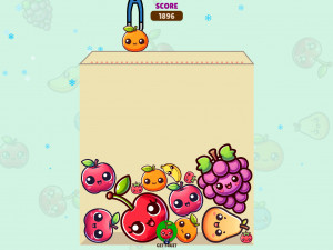 Игра Фруктопад: Рождественское Издание (Watermelon Suika: Xmas Edition) — играть онлайн бесплатно (изображение №2)