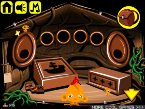 Игра Счастливая Обезьянка 804: Обезьяна Мист Питер Пэн Захватывает Флаг (Monkey GO Happy Stage 804: Monkey Myst Peter Pan Capture the Flag Theme) — играть онлайн бесплатно (изображение №3)