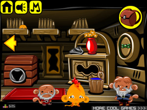 Игра Счастливая Обезьянка 808: Обезьяна Гордон Рамзи Посещает Кухню Гномов (Monkey GO Happy Stage 808: Monkey Gordon Ramsay visits Dwarfs kitchen theme) — играть онлайн бесплатно (изображение №3)