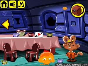 Игра Счастливая Обезьянка 816: Очень Веселый День Рождения Алисы (Monkey GO Happy Stage 816: A Very Merry Un-birthday (Alice in Wonderland) Theme) — играть онлайн бесплатно (изображение №3)