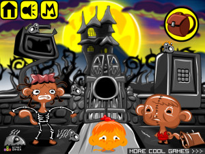 Игра Счастливая Обезьянка 818: Стиль Тима Бертона (Monkey GO Happy Stage 818: Tim Burton Style Theme) — играть онлайн бесплатно (изображение №2)