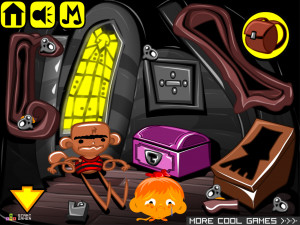 Игра Счастливая Обезьянка 818: Стиль Тима Бертона (Monkey GO Happy Stage 818: Tim Burton Style Theme) — играть онлайн бесплатно (изображение №3)