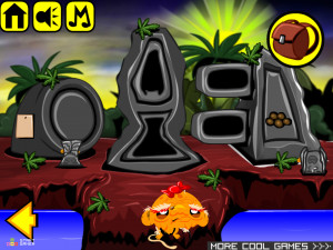 Игра Счастливая Обезьянка 822: Обезьяна Боб Марли Ищет Красноклювого Серпохвоста (Monkey GO Happy Stage 822: Monkey Bob Marley search for the red-billed streamer tail( bird of Jamaica) theme) — играть онлайн бесплатно (изображение №3)