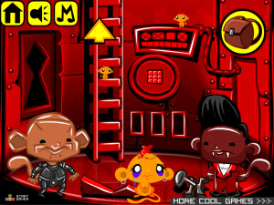 Игра Счастливая Обезьянка 828: Красная Карликовая Обезьяна (Monkey GO Happy Stage 828: Red Monkey Dwarf Theme) — играть онлайн бесплатно (изображение №2)