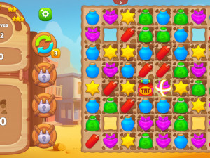 Игра Дикий Запад: Три в Ряд (Wild West Match) — играть онлайн бесплатно (изображение №3)