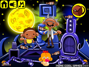 Игра Счастливая Обезьянка 838: Обезьяны Рик и Морти (Monkey GO Happy Stage 838: Rick Monkey and Monkey Morty Theme) — играть онлайн бесплатно (изображение №2)