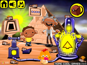 Игра Счастливая Обезьянка 838: Обезьяны Рик и Морти (Monkey GO Happy Stage 838: Rick Monkey and Monkey Morty Theme) — играть онлайн бесплатно (изображение №3)