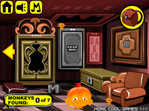 Счастливая Обезьянка 842: Обезьяны Играют в Прятки (Monkey GO Happy Stage 842: Monkeys Play Hide n Seek Theme) — играть онлайн бесплатно (изображение №3)