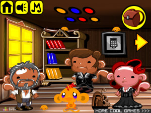 Игра Счастливая Обезьянка 846: Лига Выдающихся Джентльменов (Monkey GO Happy Stage 846: The League of Extraordinary Gentlemen) — играть онлайн бесплатно (изображение №2)