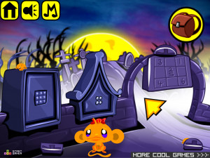 Игра Счастливая Обезьянка 848: Майкл Манки Джексон (Monkey GO Happy Stage 848: Michael Monkey Jackson Thriller Theme) — играть онлайн бесплатно (изображение №2)