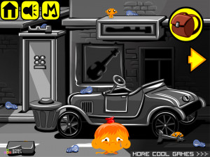 Игра Счастливая Обезьянка 852: Лорел и Харди, Стэн и Олли Попадают в Беду (Monkey GO Happy Stage 852: Laurel and Hardy, Stan en Ollie getting into trouble theme) — играть онлайн бесплатно (изображение №3)