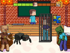 Игра Мой Мультяшный Кубический Мир (Mine Cartoon Cube World) — играть онлайн бесплатно (изображение №2)