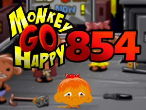Игра Счастливая Обезьянка 854: Обезьянки Против Взрослых (Monkey GO Happy Stage 854: Monkeys VS Patrons theme) — играть онлайн бесплатно (изображение №1)