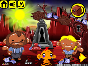 Игра Счастливая Обезьянка 858: Бад Спенсер и Теренс Хилл (Monkey GO Happy Stage 858: Bud Spencer and Terence Hill Theme) — играть онлайн бесплатно (изображение №2)