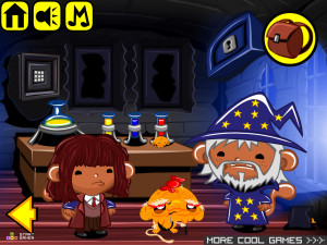 Игра Счастливая Обезьянка 860: Школа Волшебников Мистической Обезьяны (Monkey GO Happy Stage 860: Mystical Monkey's Wizard School: spells and enchanted THEME) — играть онлайн бесплатно (изображение №3)