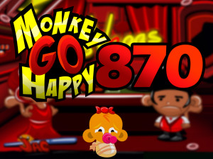 Игра Счастливая Обезьянка 870: Херби - Гоночный Автомобиль в Лас-Вегасе (Monkey GO Happy Stage 870: Herbie the Race Car in Las Vegas Theme) — играть онлайн бесплатно (изображение №1)