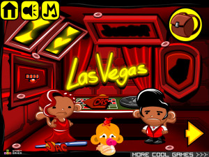 Игра Счастливая Обезьянка 870: Херби - Гоночный Автомобиль в Лас-Вегасе (Monkey GO Happy Stage 870: Herbie the Race Car in Las Vegas Theme) — играть онлайн бесплатно (изображение №2)