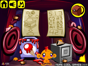 Игра Счастливая Обезьянка 872: Жуткие Карнавальные Клоуны (Monkey GO Happy Stage 872: Creepy Carnival Clowns Theme) — играть онлайн бесплатно (изображение №3)