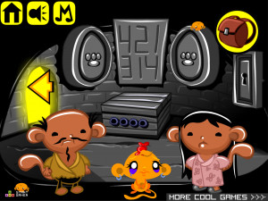 Игра Счастливая Обезьянка 876: Японский Дзен-сад с Цветущей Сакурой (Monkey GO Happy Stage 876: Japanese Zen garden cherry blossoms, koi ponds, bamboo forests Theme) — играть онлайн бесплатно (изображение №3)