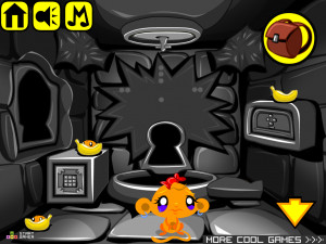 Игра Счастливая Обезьянка 882: Индиана Джонс и Храм Бананов (Monkey GO Happy Stage 882: Monkey indiana jones and the Temple of Bananas Theme) — играть онлайн бесплатно (изображение №3)