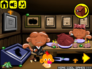 Игра Счастливая Обезьянка 896: День Благодарения с Надоедливым 