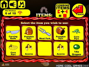 Игра Счастливая Обезьянка 896: День Благодарения с Надоедливым 