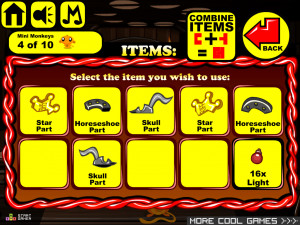 Игра Счастливая Обезьянка 900: Рождественский Вызов Ковбоя в Бочонке (Monkey GO Happy Stage 900: Monkey cowboy christmas Barrel challenge theme) — играть онлайн бесплатно (изображение №4)