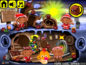 Игра Счастливая Обезьянка 905: Счастливого Рождества 2024 года (Monkey GO Happy Stage 905: Merry Christmas 2024 Theme) — играть онлайн бесплатно (изображение №2)