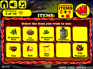 Игра Счастливая Обезьянка 905: Счастливого Рождества 2024 года (Monkey GO Happy Stage 905: Merry Christmas 2024 Theme) — играть онлайн бесплатно (изображение №3)