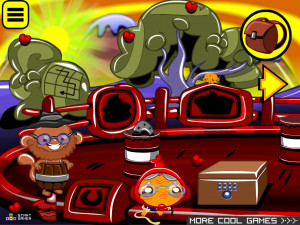 Игра Счастливая Обезьянка 908: Маленькие Пони (Monkey GO Happy Stage 908: Monkeys Barrel Racing little ponies theme) — играть онлайн бесплатно (изображение №3)