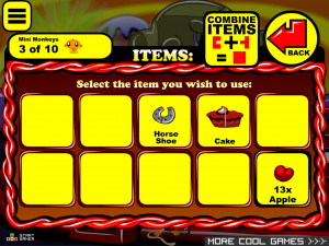 Игра Счастливая Обезьянка 908: Маленькие Пони (Monkey GO Happy Stage 908: Monkeys Barrel Racing little ponies theme) — играть онлайн бесплатно (изображение №4)