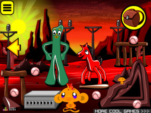 Игра Счастливая Обезьянка 926: Поки и Гамби (Monkey GO Happy Stage 926: Pokey and Gumby with G&J Blockheads Theme) — играть онлайн бесплатно (изображение №3)