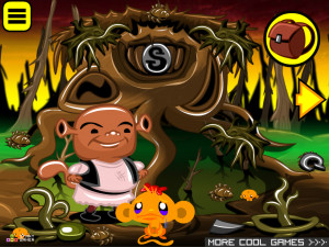 Игра Счастливая Обезьянка 928: Сбежать от Шрека (Monkey GO Happy Stage 928: Escape Shreks Swamp Theme) — играть онлайн бесплатно (изображение №2)