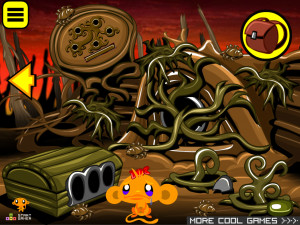 Игра Счастливая Обезьянка 928: Сбежать от Шрека (Monkey GO Happy Stage 928: Escape Shreks Swamp Theme) — играть онлайн бесплатно (изображение №3)