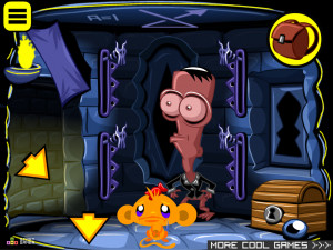 Игра Счастливая Обезьянка 933: Маленький Дьявол (Monkey GO Happy Stage 933: Lil Devil) — играть онлайн бесплатно (изображение №5)