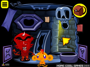 Игра Счастливая Обезьянка 933: Маленький Дьявол (Monkey GO Happy Stage 933: Lil Devil) — играть онлайн бесплатно (изображение №6)