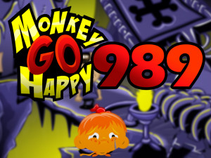 Игра Счастливая Обезьянка 989: Костолом (Monkey GO Happy Stage 989: Boneman) — играть онлайн бесплатно (изображение №1)