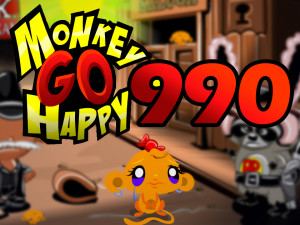Игра Счастливая Обезьянка 990: Кролик Пески на Перестрелке у О.К. Коррал (Monkey GO Happy Stage 990: Pesky the