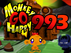 Игра Счастливая Обезьянка 993: Падение Дракона (Monkey GO Happy Stage 993: Dragon Drop) — играть онлайн бесплатно (изображение №1)