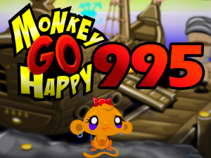 Игра Счастливая Обезьянка 995: Щупальца (Monkey GO Happy Stage 995: Tentacles) — играть онлайн бесплатно (изображение №1)