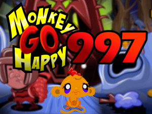 Игра Счастливая Обезьянка 997: Дымчатый Дракон (Monkey GO Happy Stage 997: Smokey Dragon) — играть онлайн бесплатно (изображение №1)