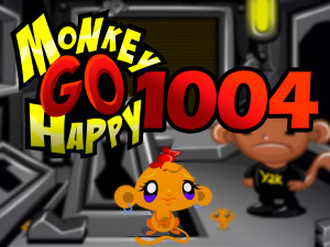 Игра Счастливая Обезьянка 1004: Обезьяний Баг 2000 года (Monkey GO Happy Stage 1004: Y2k MonkeyBug Theme) — играть онлайн бесплатно (изображение №1)