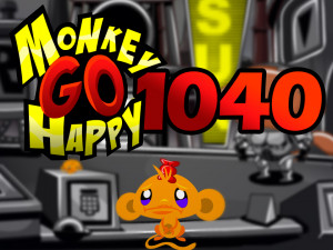 Игра Счастливая Обезьянка 1040: Робокоп (Monkey GO Happy Stage 1040: Robocop) — играть онлайн бесплатно (изображение №1)
