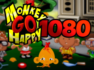 Игра Счастливая Обезьянка 1080: Месть Ботаников (Monkey GO Happy Stage 1080: Monkey Revenge of the Nerds theme) — играть онлайн бесплатно (изображение №1)