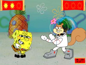 Игра Спанч Боб и Сэнди Практикует Каратэ (SpongeBob SquarePants Kah Rah Tay Contest) — играть онлайн бесплатно (изображение №4)