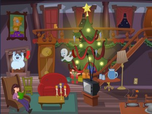 Игра Каспер Рождество с Привидениями (Caspers Haunted Christmas) — играть онлайн бесплатно (изображение №2)
